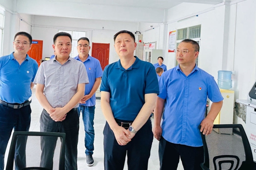 宜昌市國資委黨委書記、主任黃智華一行到礦業(yè)公司現(xiàn)場調(diào)研(圖1)